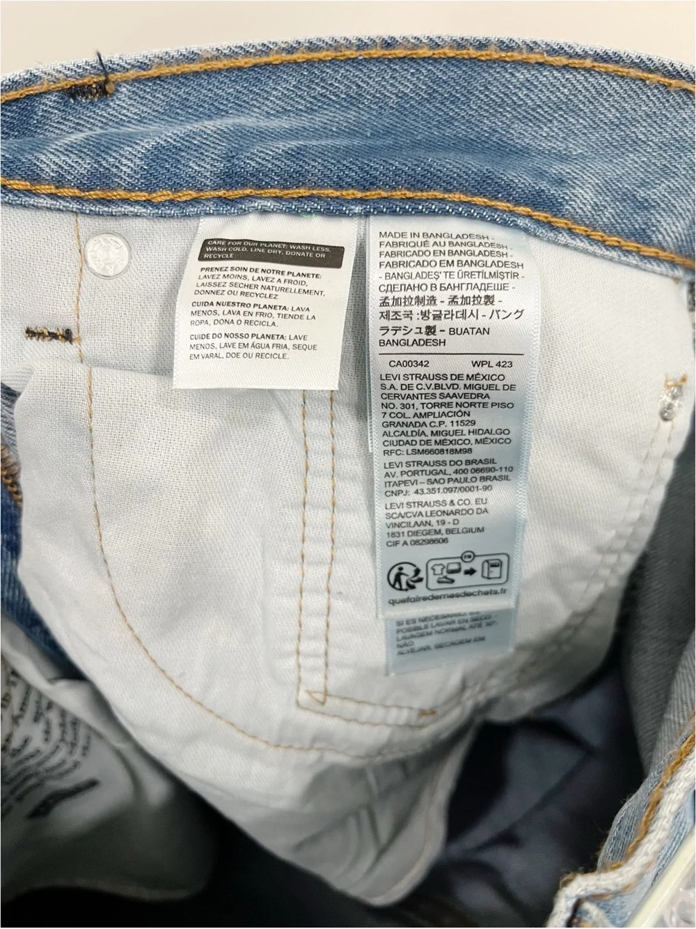 Levi’s 505 Regular Fit Jeans Men’s 32x34 Light Wash Straight Leg 100% Cotton NWT